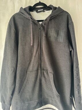 Puma Gray Logo Hoodie with White Branding